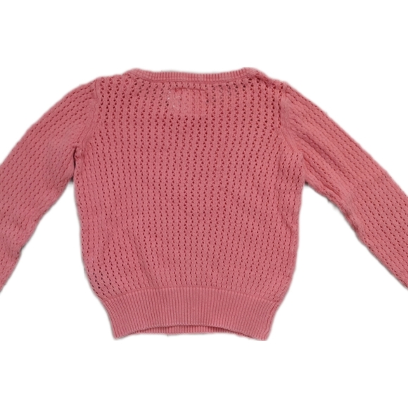 H&M corail pink knit sweater girl size 6-8 - Picture 3 of 3